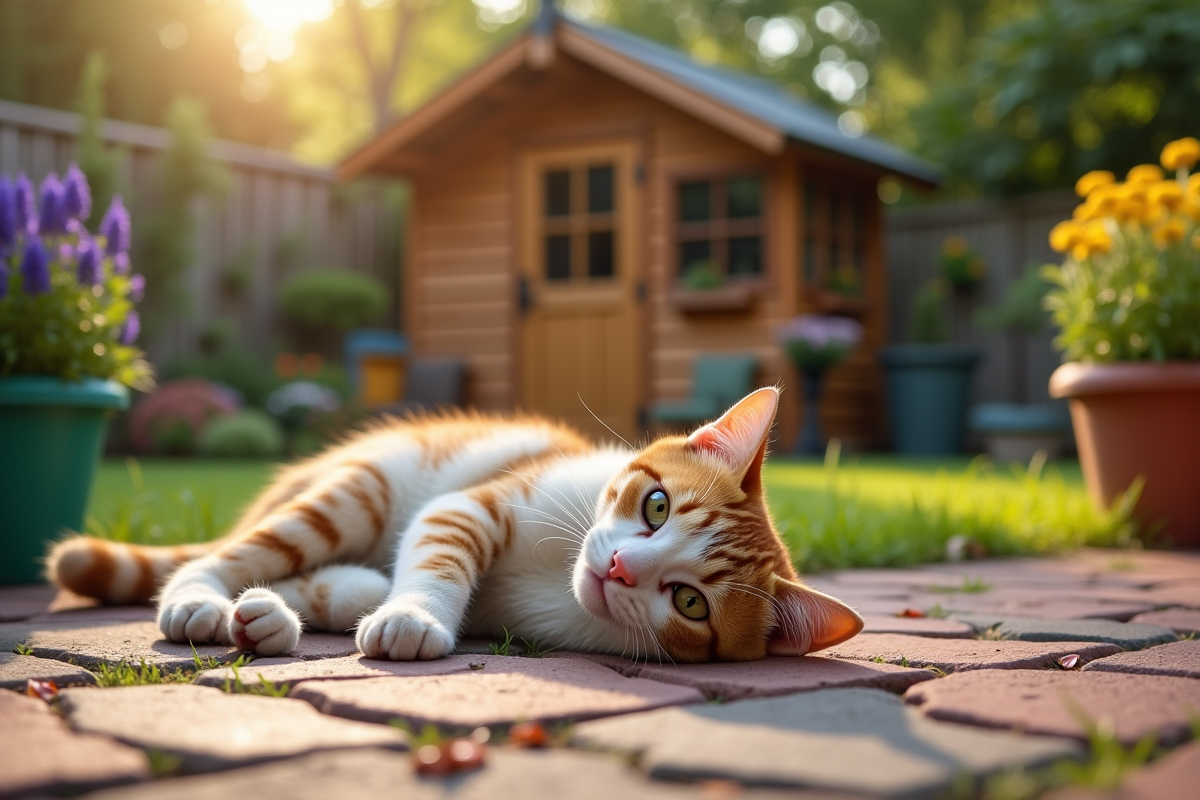 chat jardin