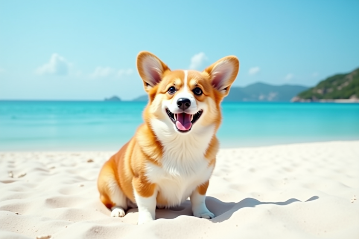 chien heureux