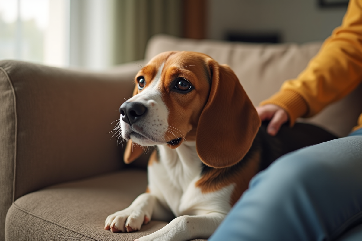 chiens affection